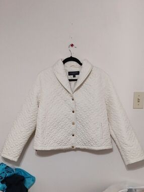 Marc New York Quilted Cream Snap-Front Puffer Jacket
